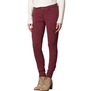prAna Meme Pants Women's 6 Burgundy Low Rise Stretch Nylon Trail Hiking Cargo